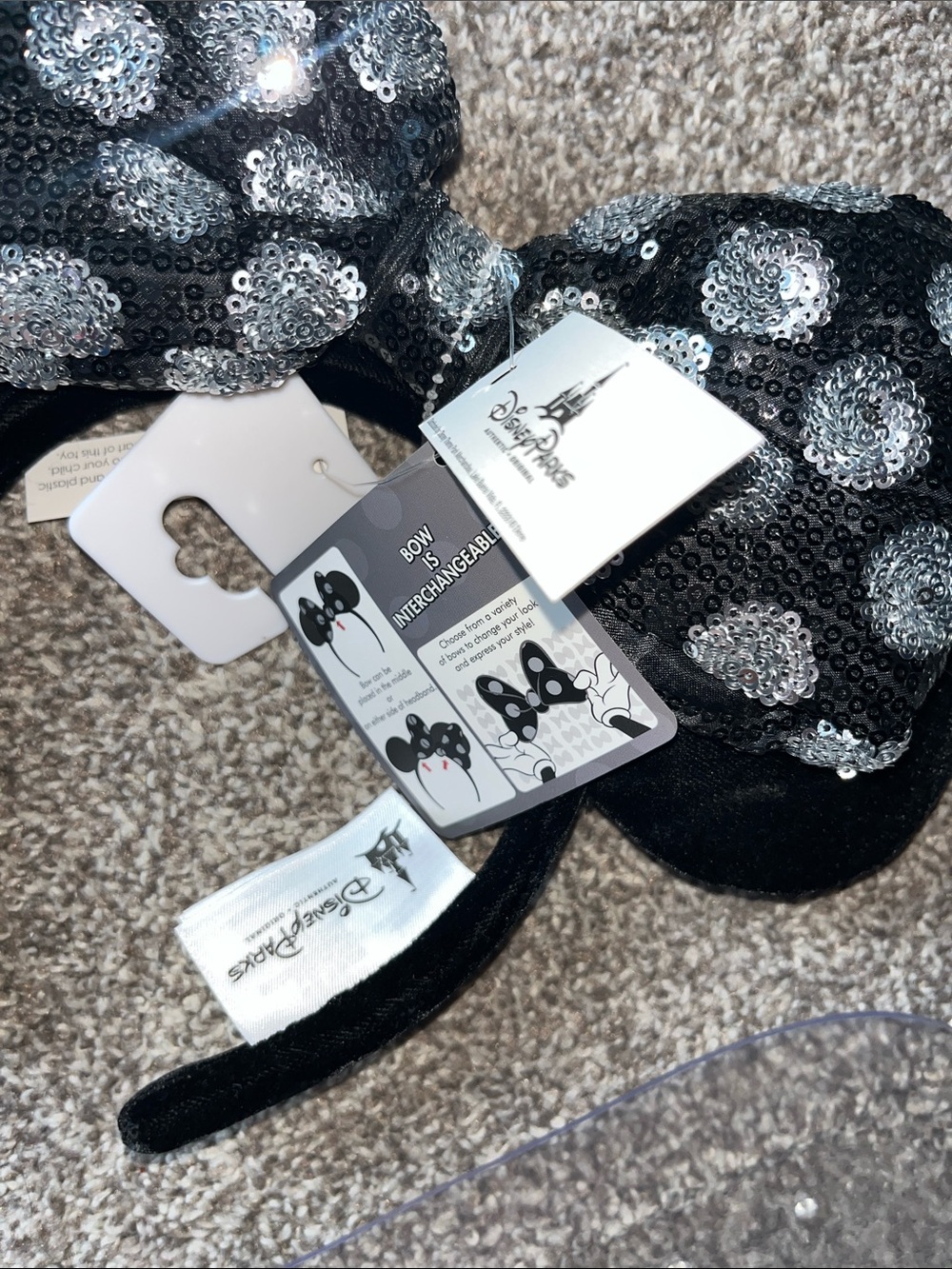 Disney Parks Minnie Mickey Ears Interchangeable Swap Your Bow Headband New - Picture 4 of 5